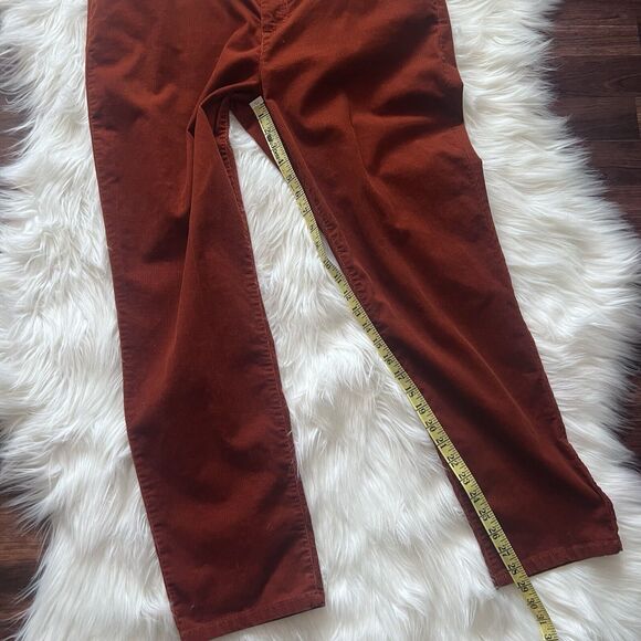 Talbot's Stretch Corduroy Straight Leg Pants 16 Burnt Orange Supersoft Career - Picture 6 of 9